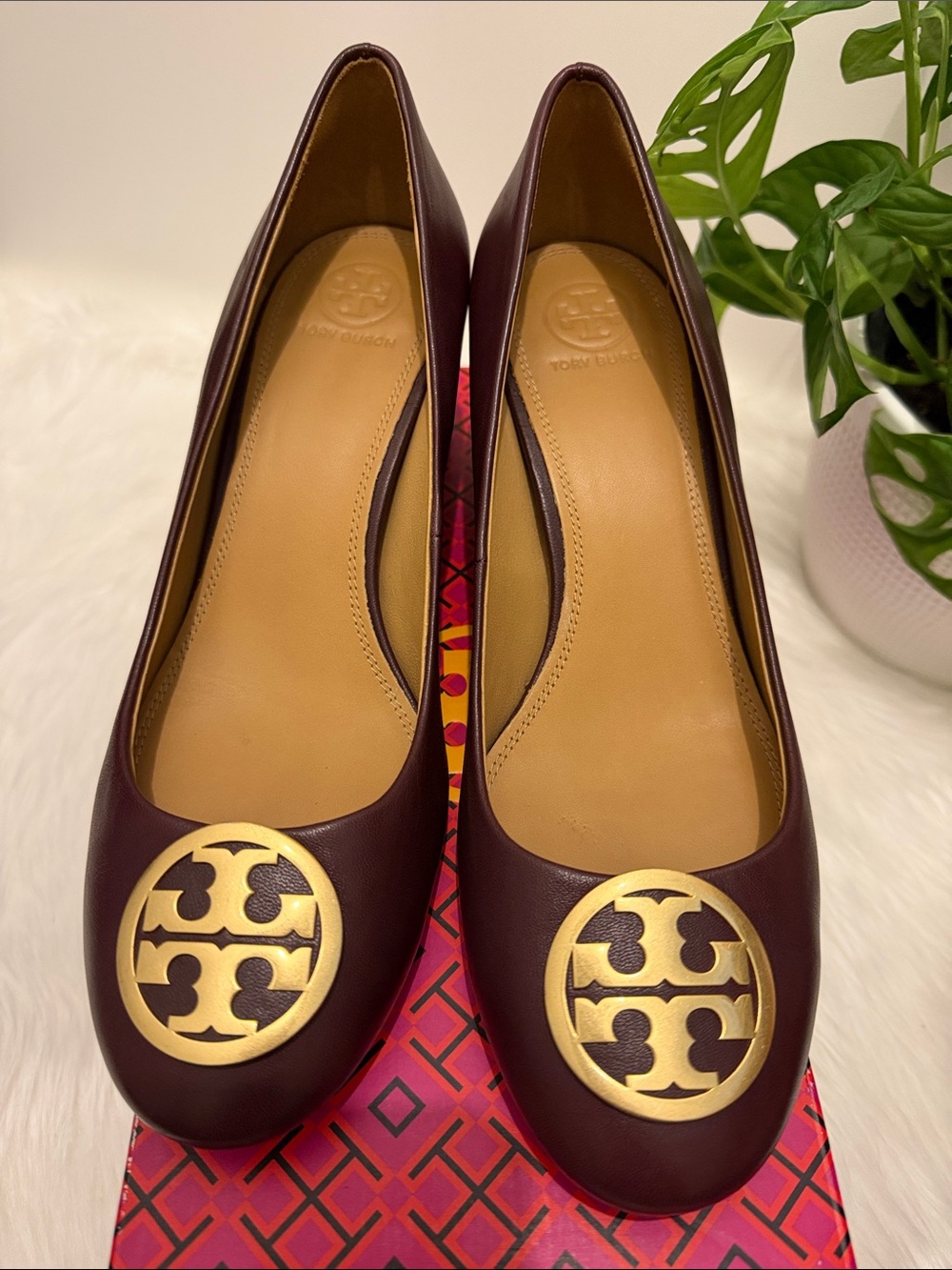 Tory Burch "Benton" Mid-Block Heel Pumps